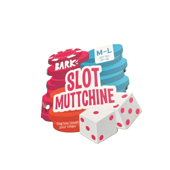 Bark Barkagio Fetch A Million Slot Muttchine Plush Dog Toy M/L Squeaker NWT - Picture 5 of 6